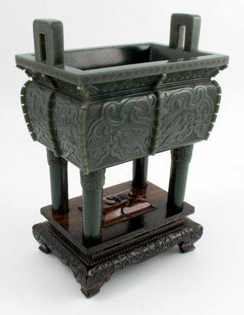 Chinese Green Jade censer