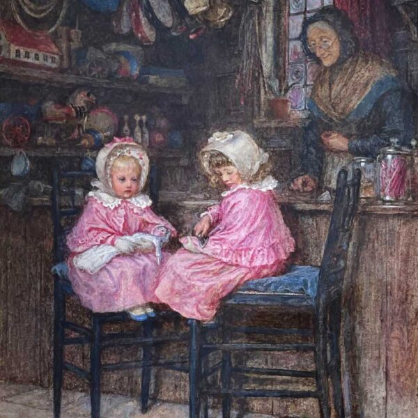 Helen Allingham Watercolour - The young Customers