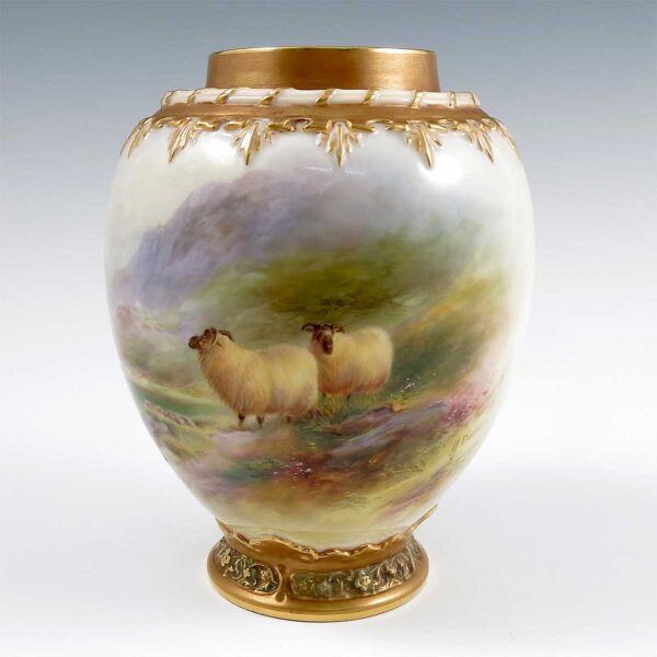 A Royal Worcester crown top pot pourri vase base