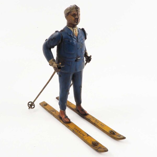 A Lehmann Ski Rolf, clockwork tin plate model of skier